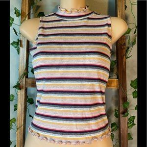 XS Womens sleeveless top striped